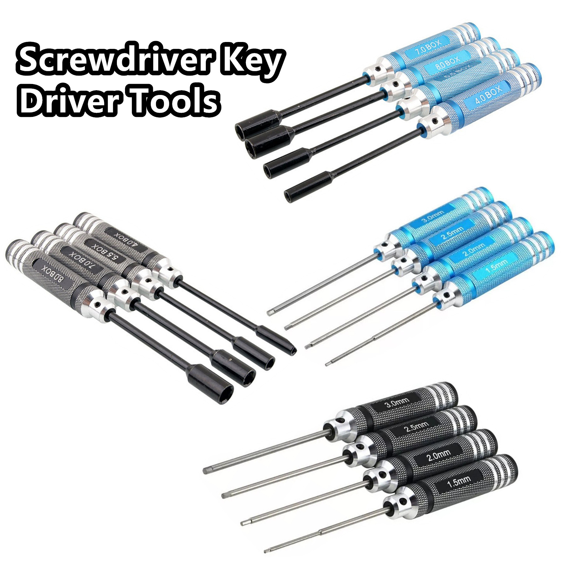 Rc Hobby Electric Screwdriver - Zestaw 4 szt. tytanowych śrubokrętów sześciokątnych