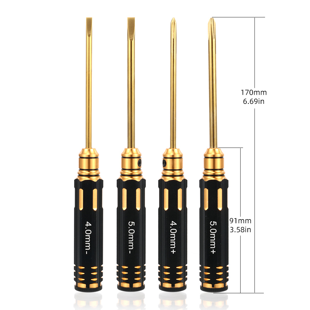 Rc Hobby Electric Screwdriver - Zestaw 4 szt. tytanowych kluczy imbusowych