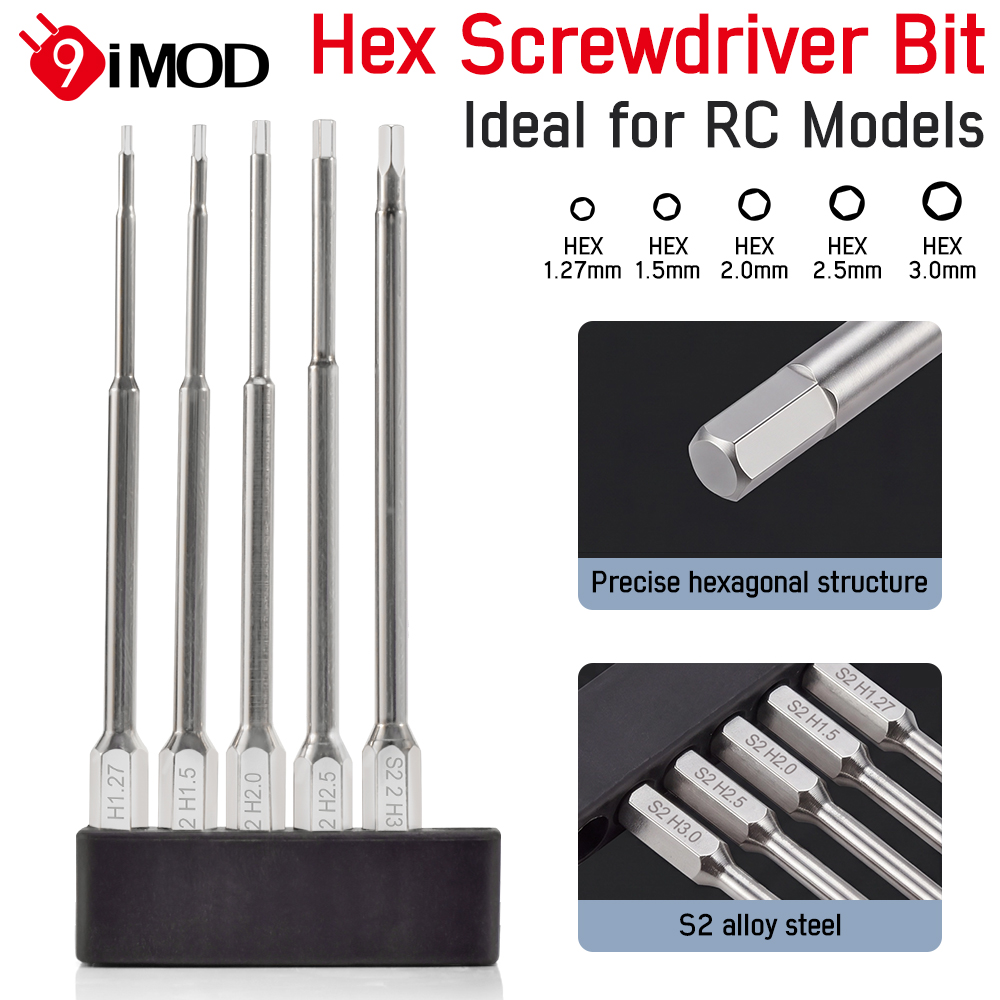 Rc Hobby Electric Screwdriver - Zestaw wkrętaków imbusowych 9IMOD, przedłużone 100