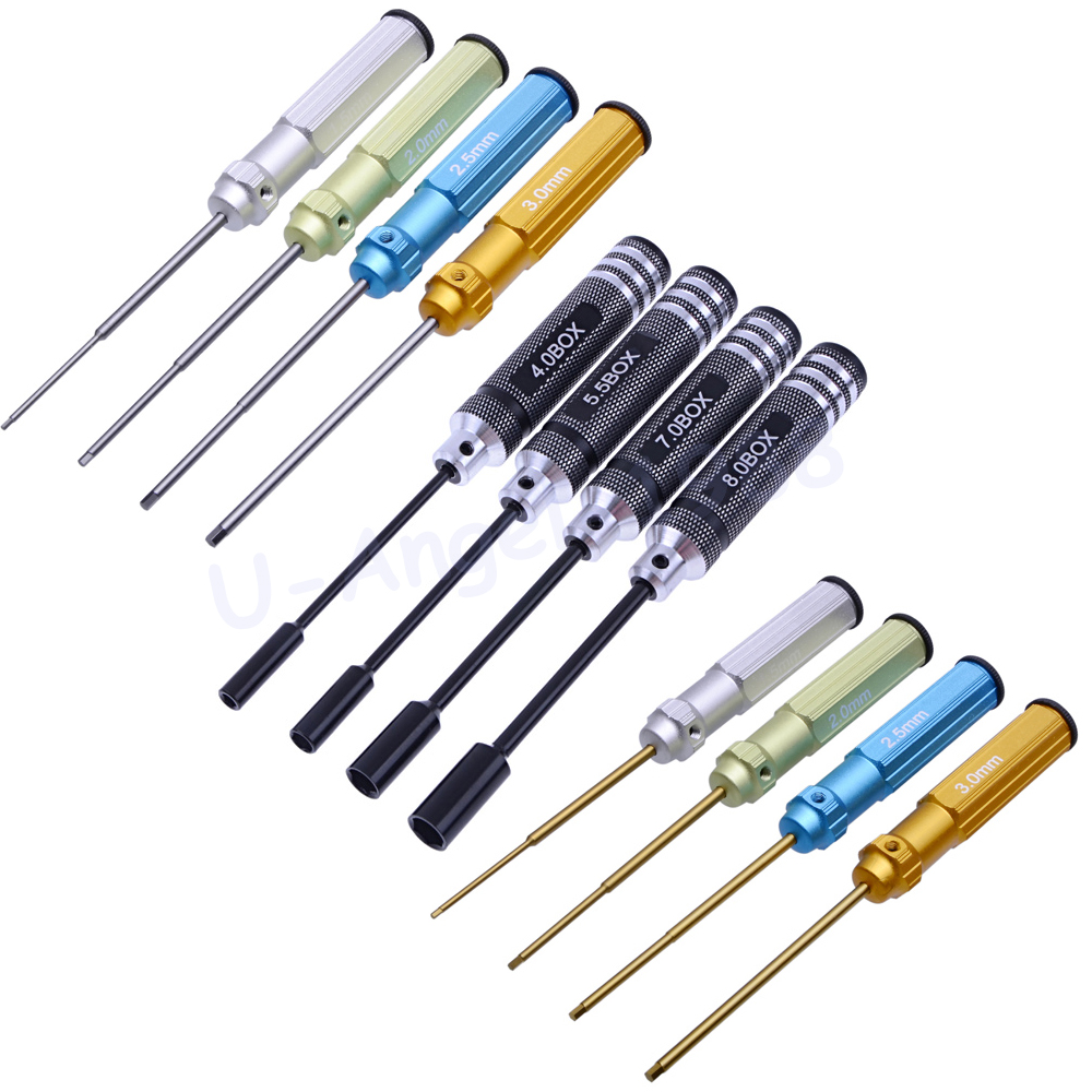 Rc Hobby Electric Screwdriver - Narzędzia RC 4-częściowy zestaw śrubokrętów sześciokątnych