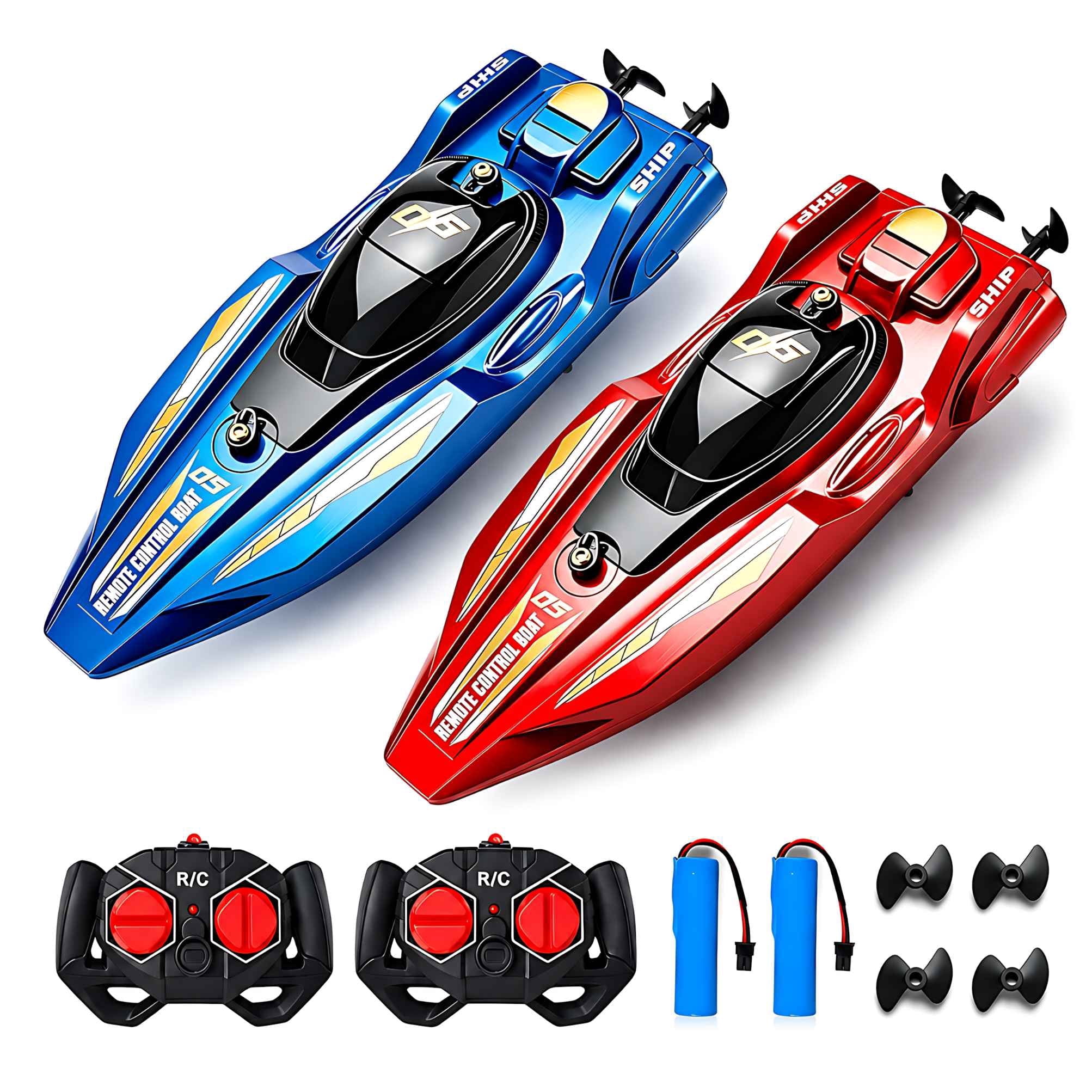 Rc Hobby Grade Boat - Zestaw 2 łodzi RC, zdalnie sterowane