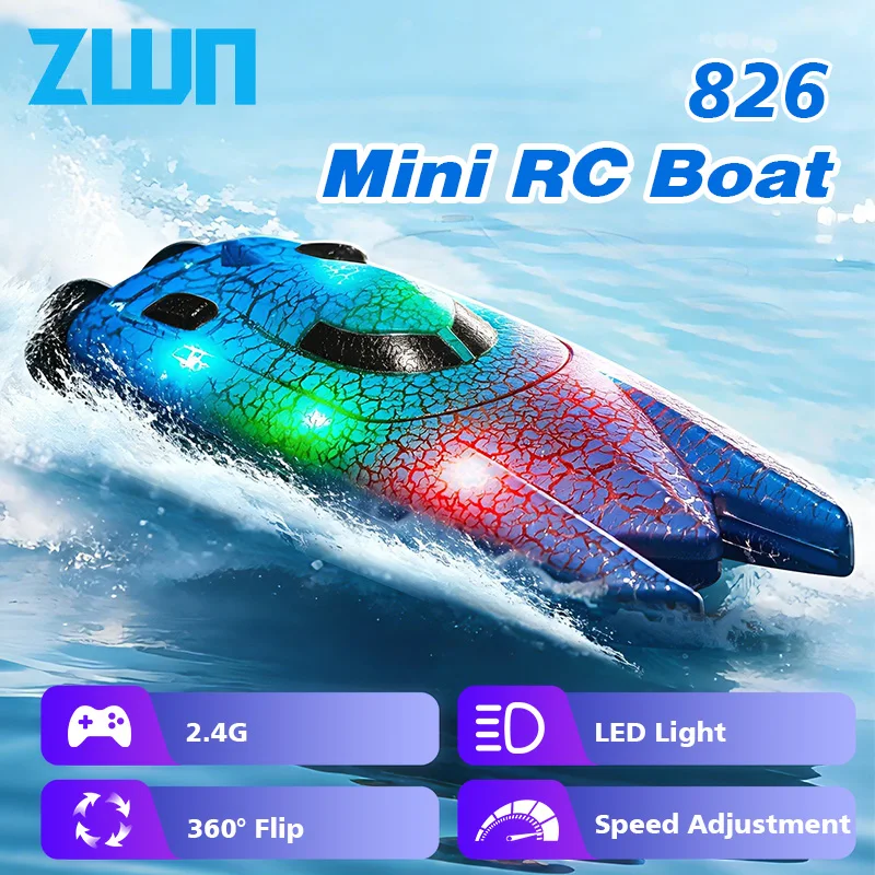Mini łódka RC 2.4G ze światłam – Rc Hobby Grade Boat recenzja i cena