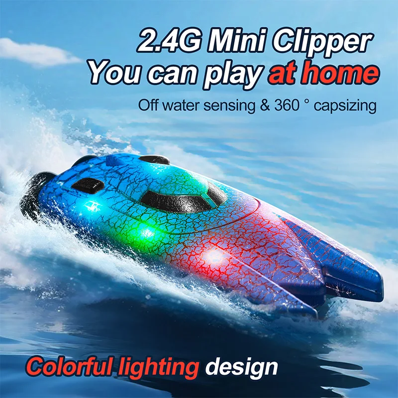 Mini łódka RC 2.4G ze światłam – Rc Hobby Grade Boat recenzja i cena